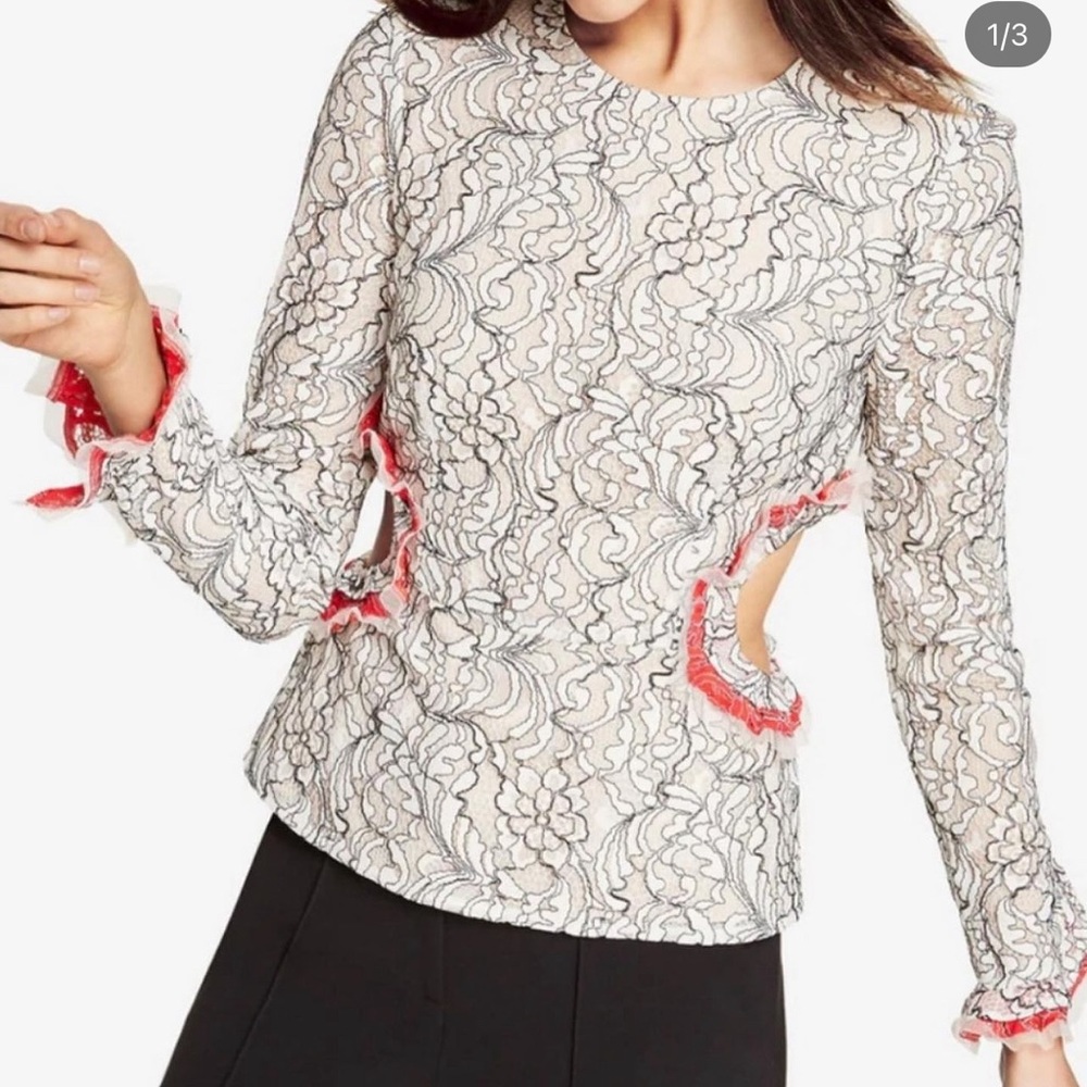 BCBG laced top